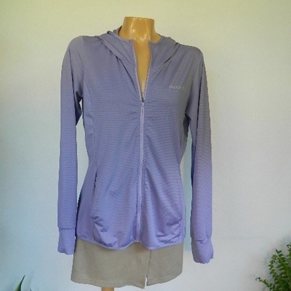 Baleaf Full Zip Hoodie Women Size S Lavender Purple Mesh Thumbhole Active Jacket